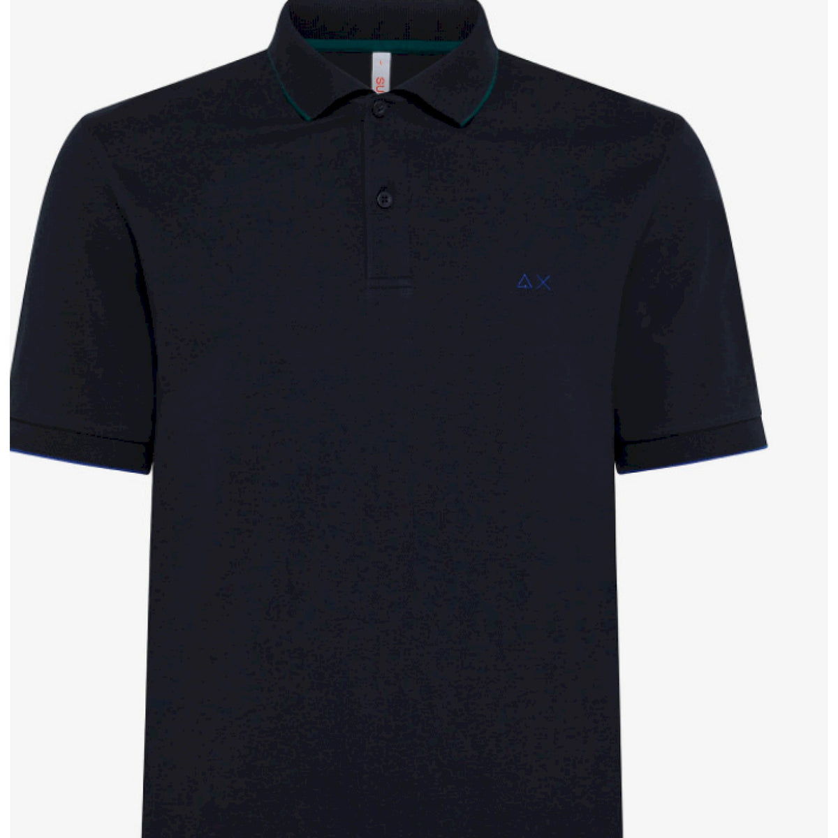 Sun 68 polo small stripe on collar