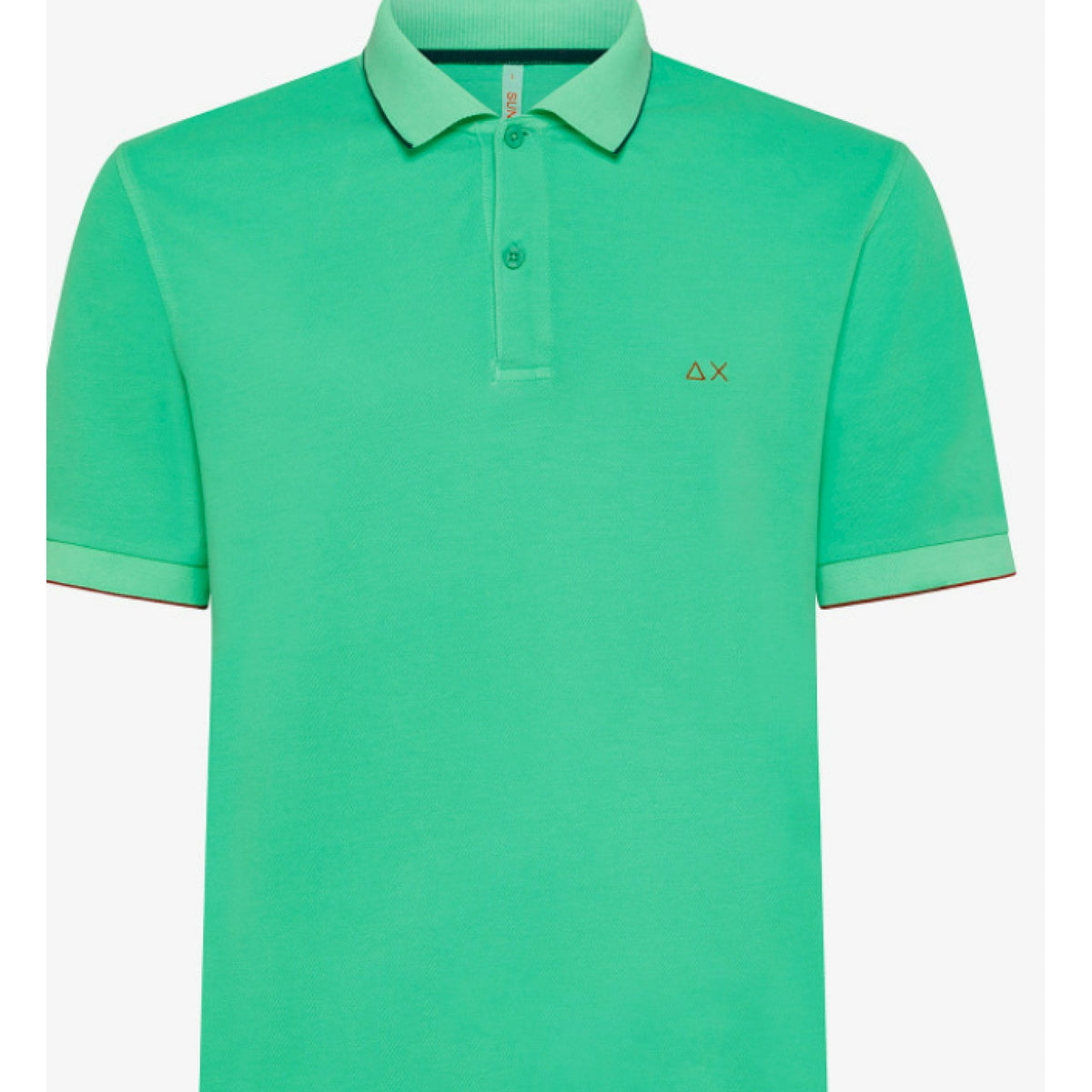 Sun 68 polo small stripe on collar