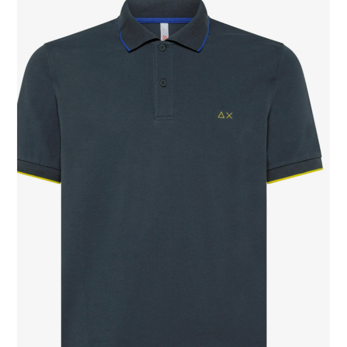 Sun 68 polo small stripe on collar