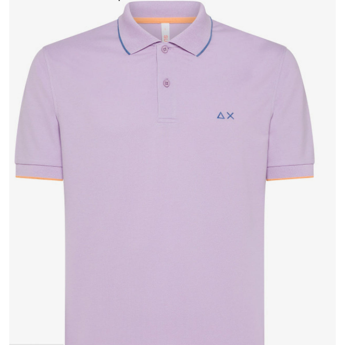 Sun 68 polo small stripe on collar