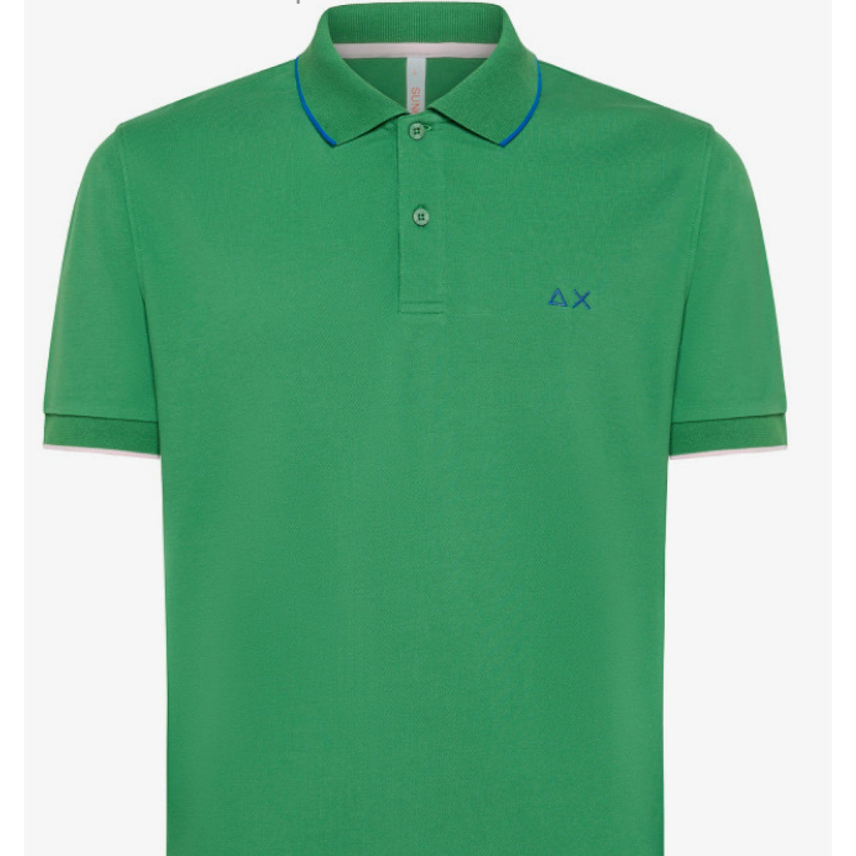 Sun 68 polo small stripe on collar