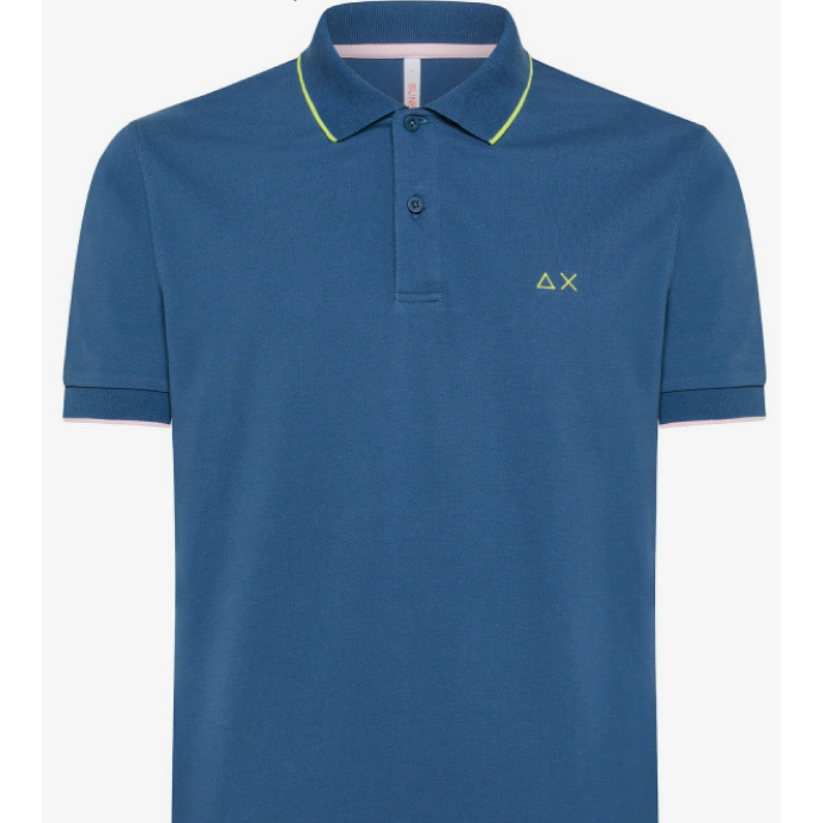 Sun 68 polo small stripe on collar