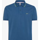 Sun 68 polo small stripe on collar