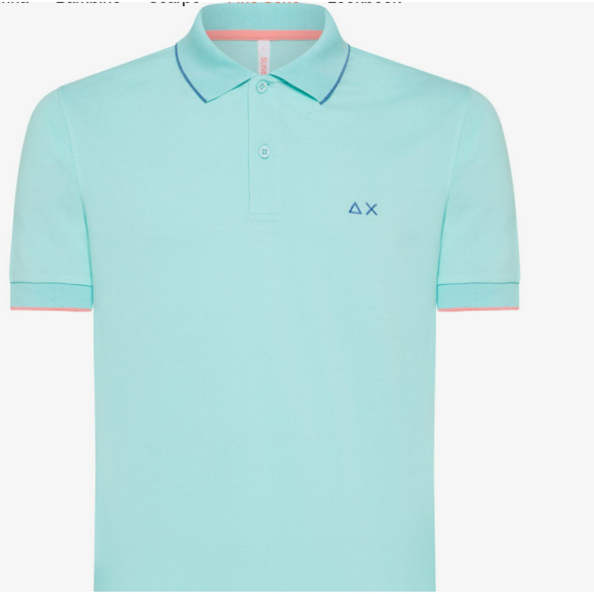 Sun 68 polo small stripe on collar