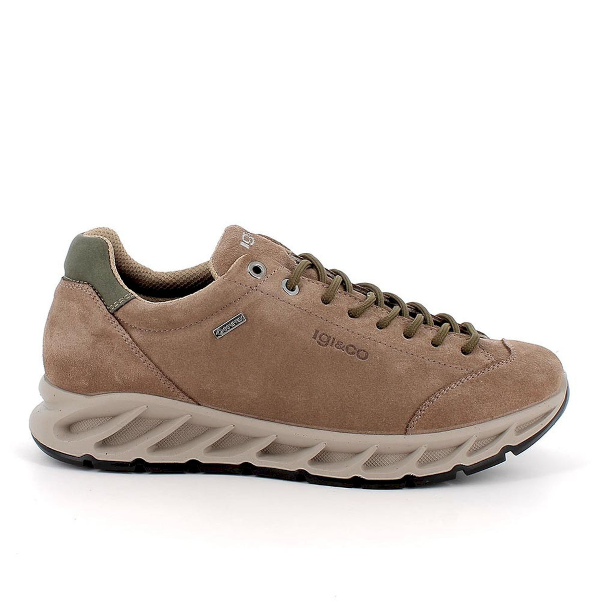 Sneakers gore-tex da donna beige con lacci