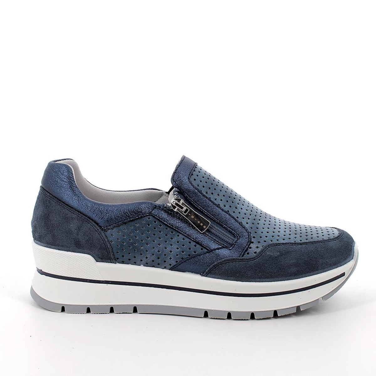 Slip on anisia in pelle da donna c/cerniera