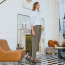 Slip on donna in pelle fango