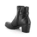 Stivaletti neri donna con tacco in pelle