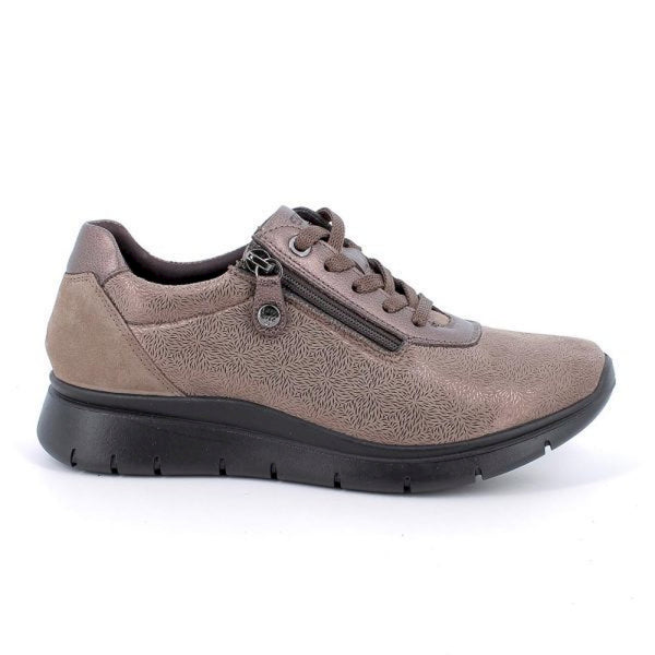 Scarpe da donna taupe laminato-beige