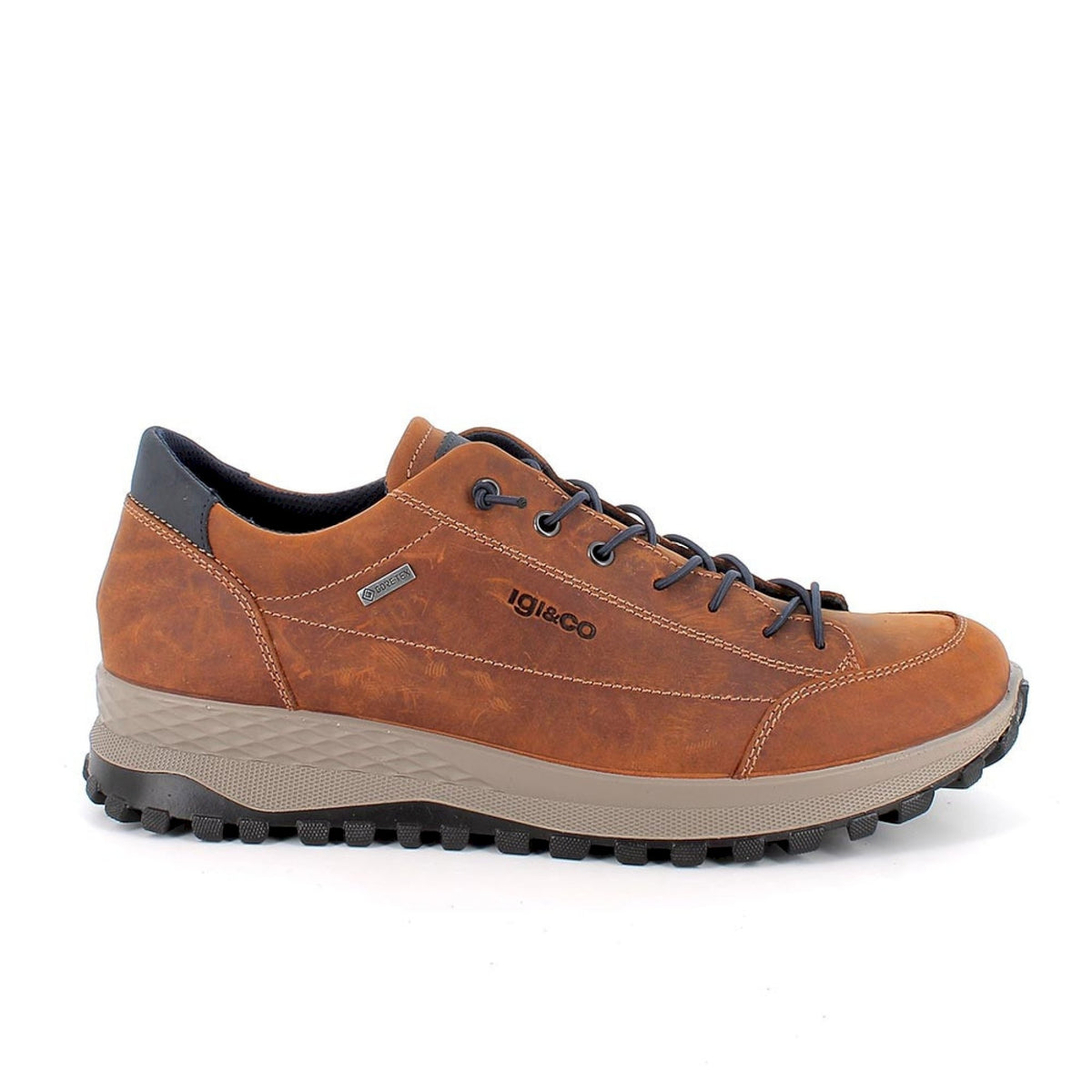 Sneakers gore-tex da uomo marrone con lacci