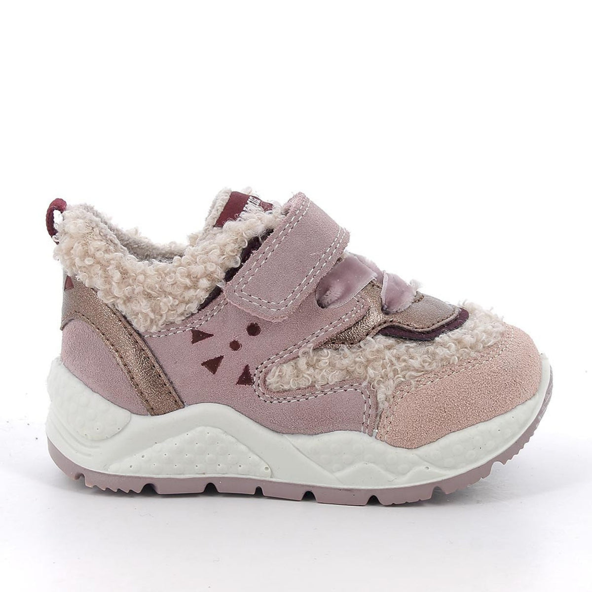 Sneakers da bambina rosa con strap