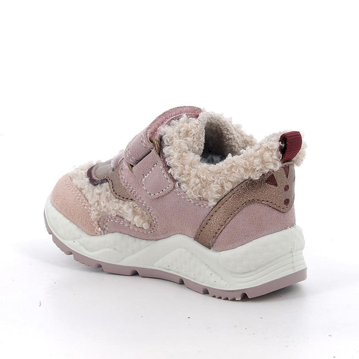 Sneakers da bambina rosa con strap