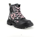 Anfibi da bambina nero con zip