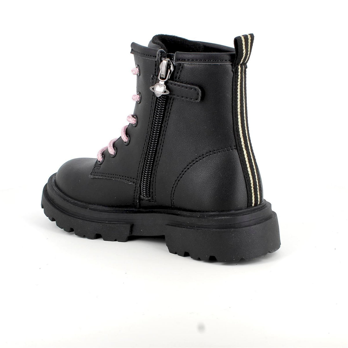 Anfibi da bambina nero con zip