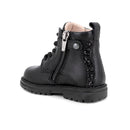 Anfibi da bambina nero con zip