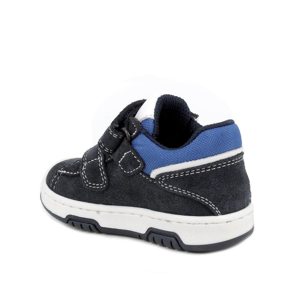 Scarpe da bambino blu con strap