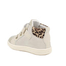 Scarpe da bambina beige e platino con strap