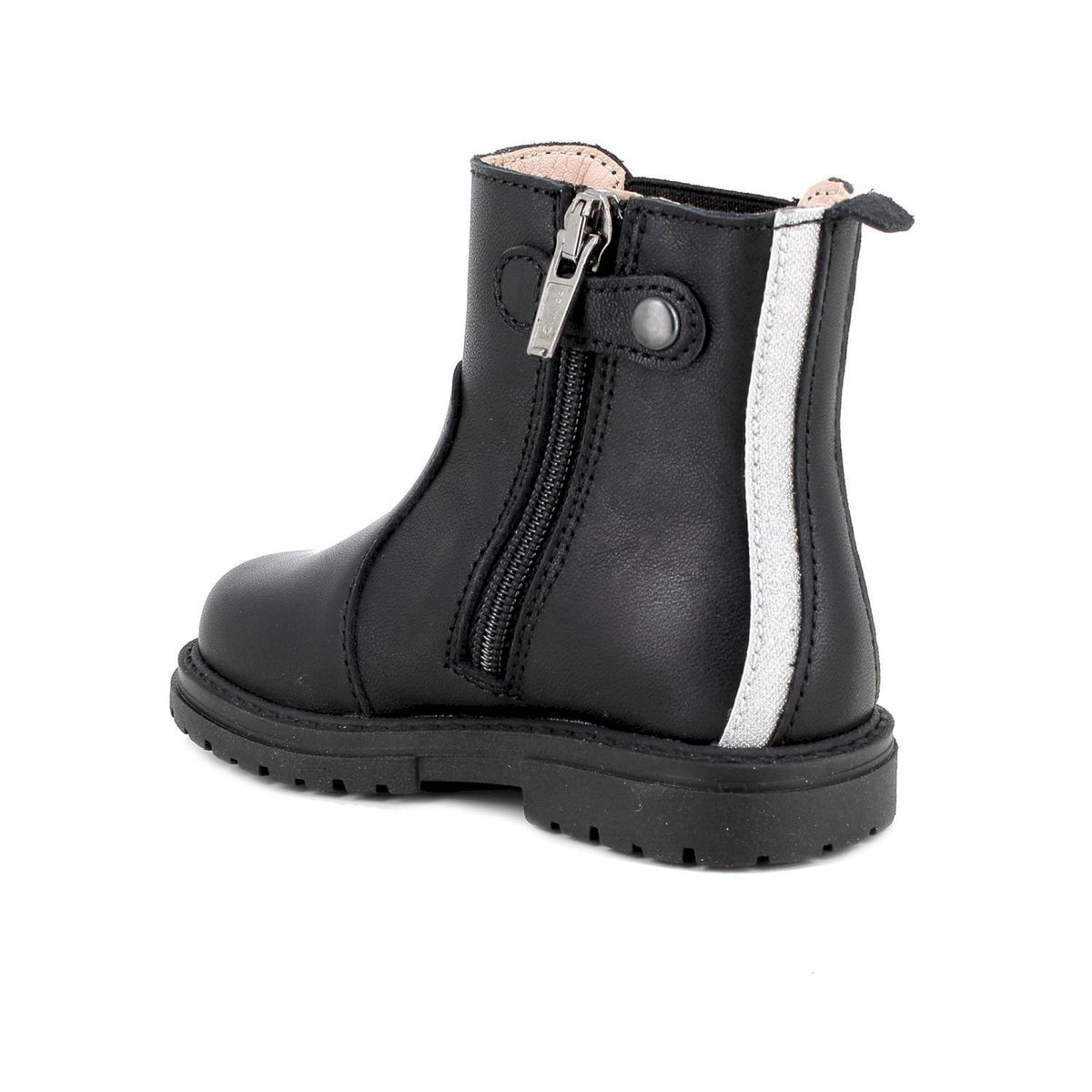 Stivaletti da bambina nero con zip