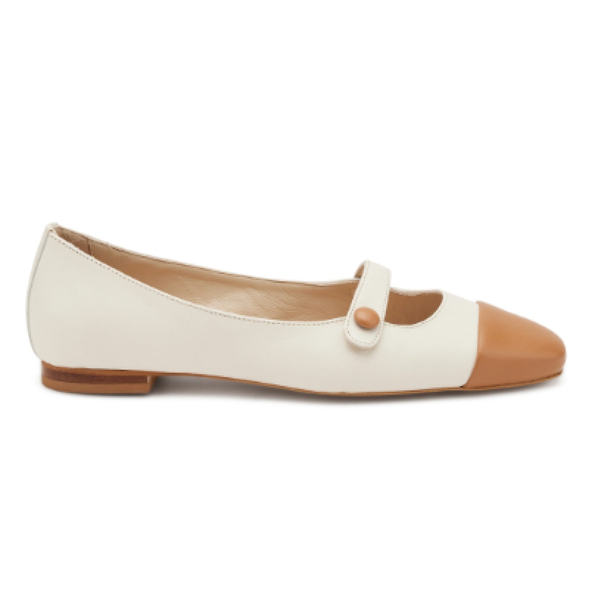 Ballerina bebÈ in pelle bicolore