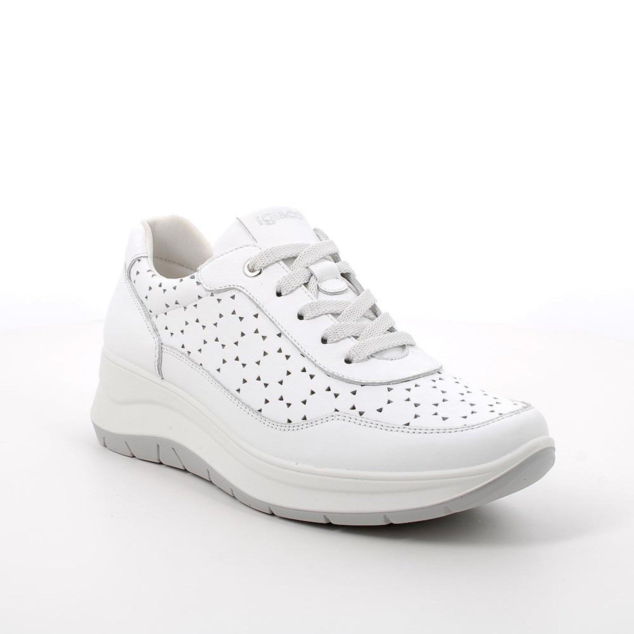 Scarpe con zeppa in pelle da donna