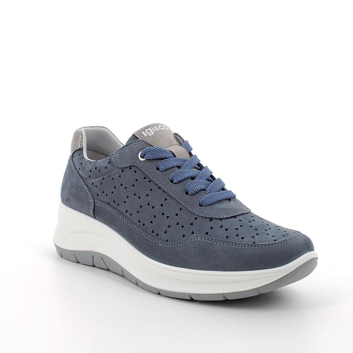 Scarpe con zeppa in pelle da donna