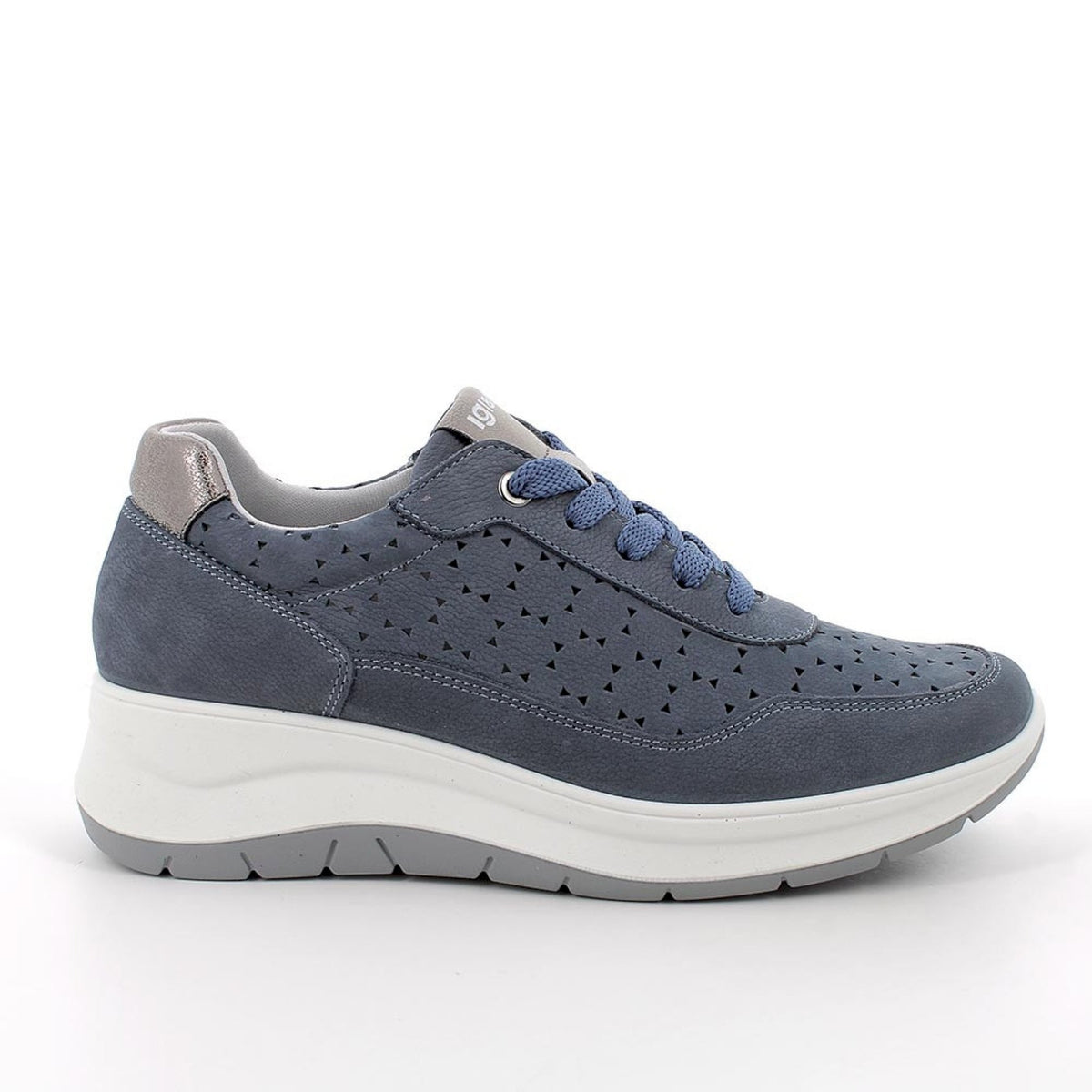 Scarpe con zeppa in pelle da donna