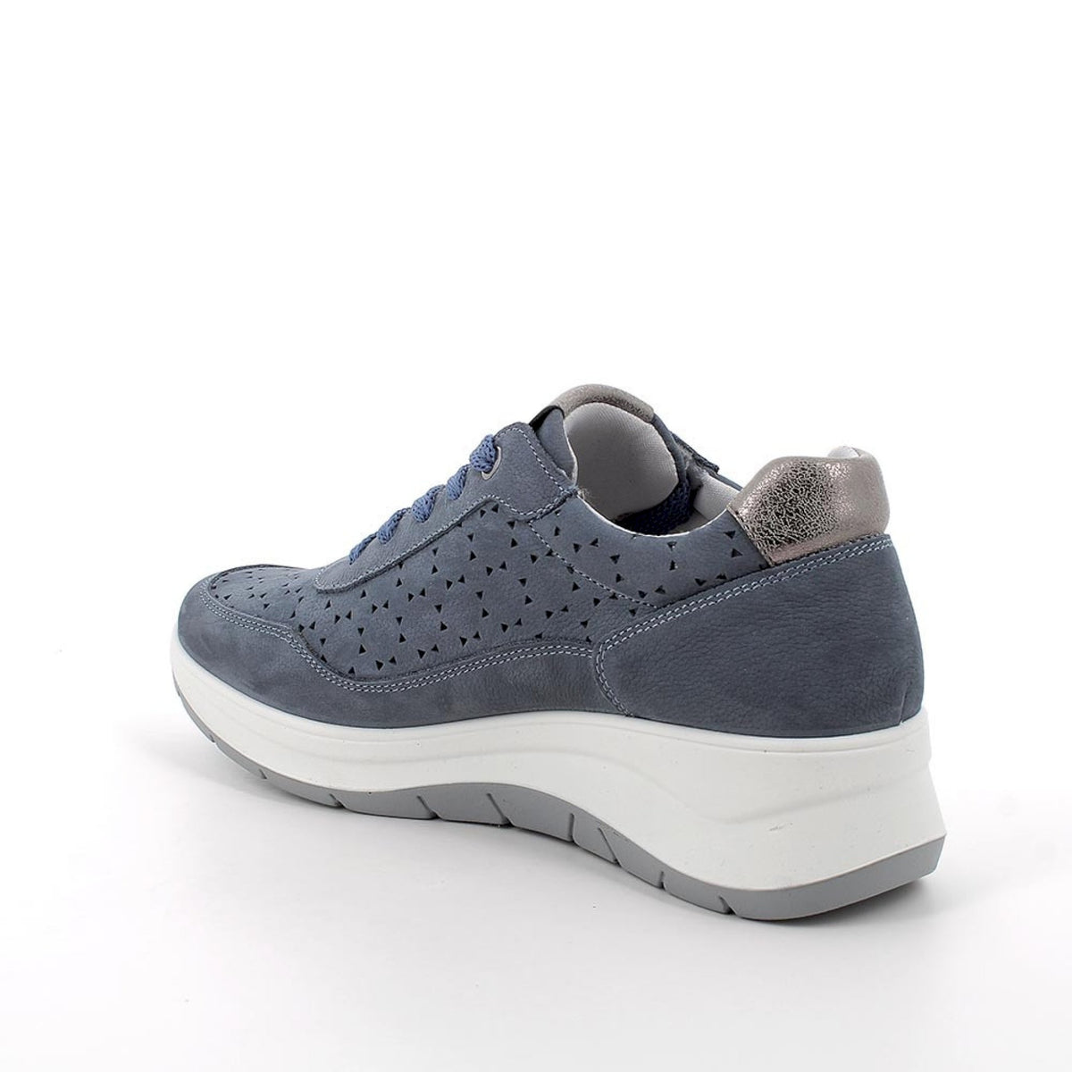 Scarpe con zeppa in pelle da donna