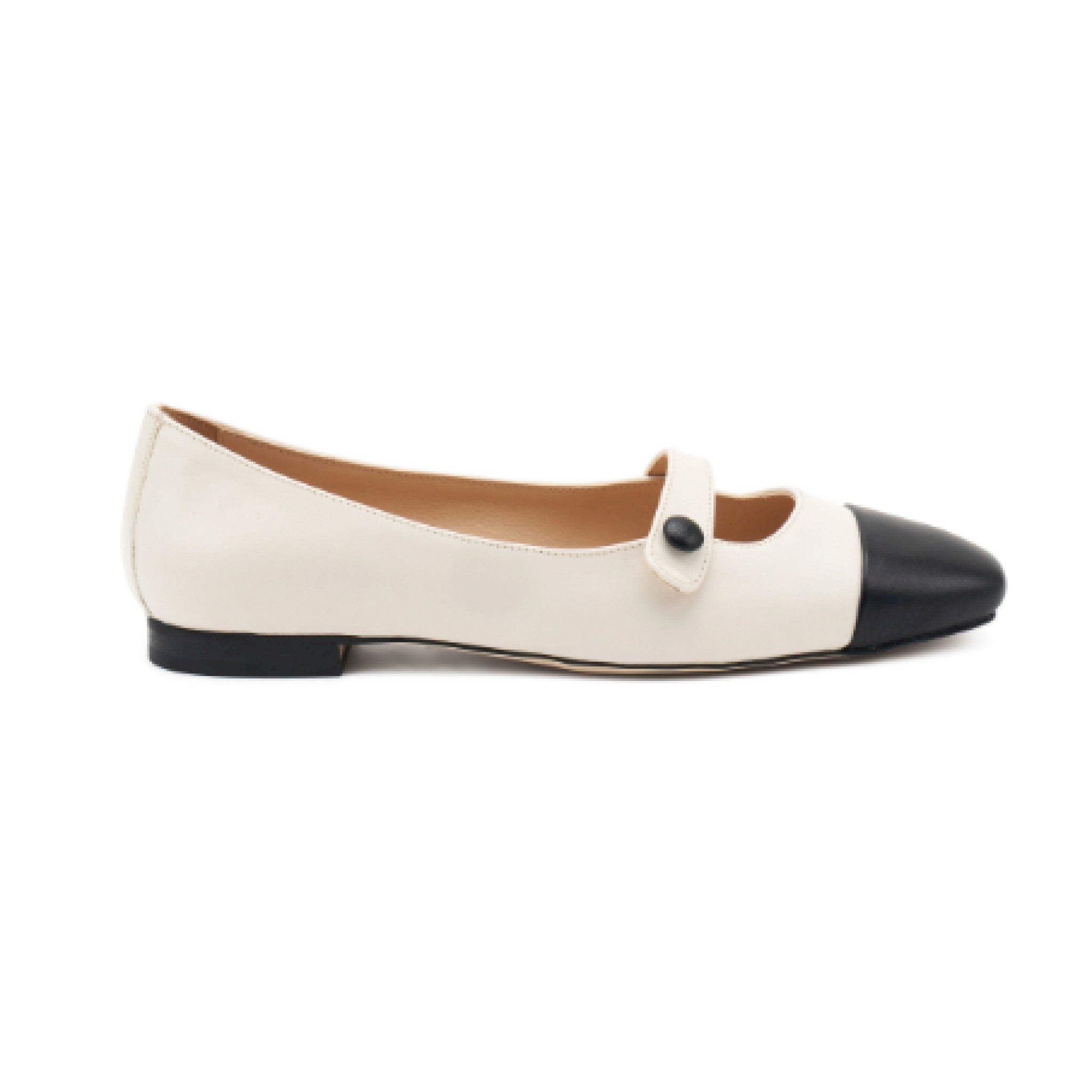 Ballerina bebÈ in pelle bicolore