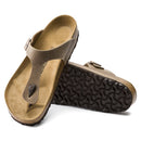 Birkenstock gizeh oiled leather tabacco brown calzata normale