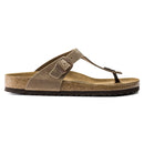 Birkenstock gizeh oiled leather tabacco brown calzata normale
