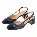 Sling back con puntale e tacco