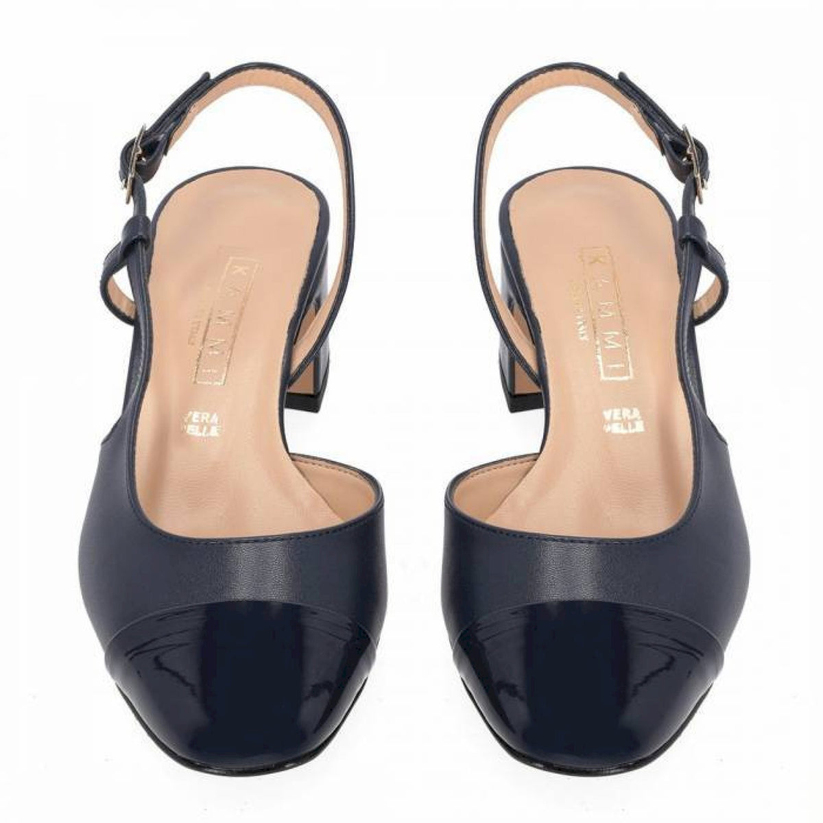 Sling back con puntale e tacco