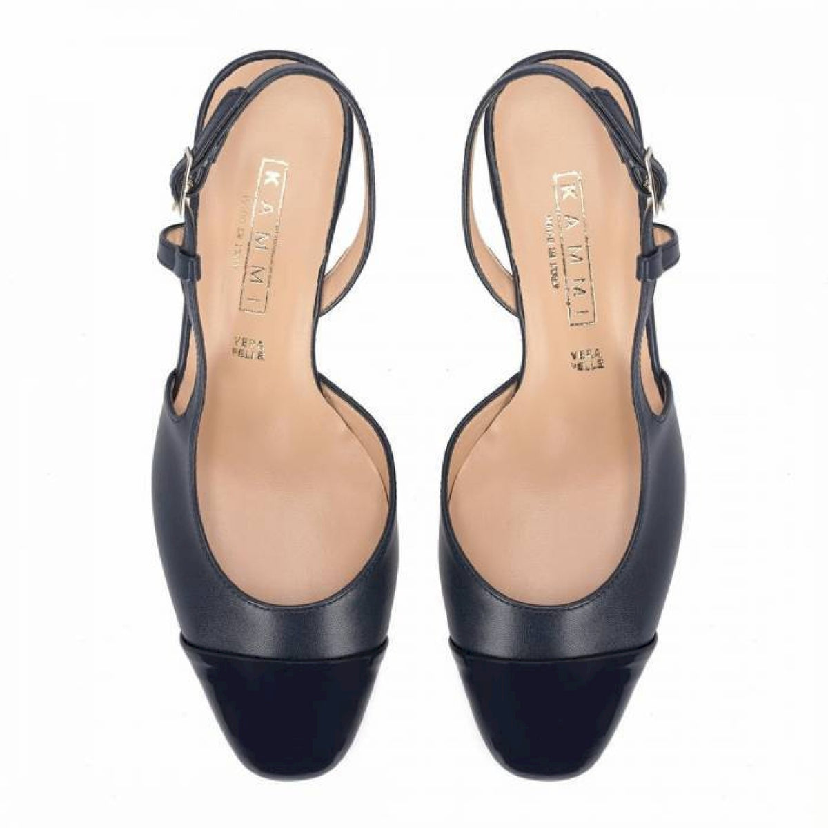 Sling back con puntale e tacco