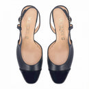 Sling back con puntale e tacco