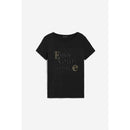 Freddy t-shirt donna in jersey modal con grafica lucida e strass