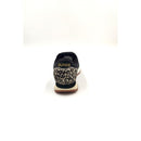 Sneaker stargirl animalier in suede e nylon nero