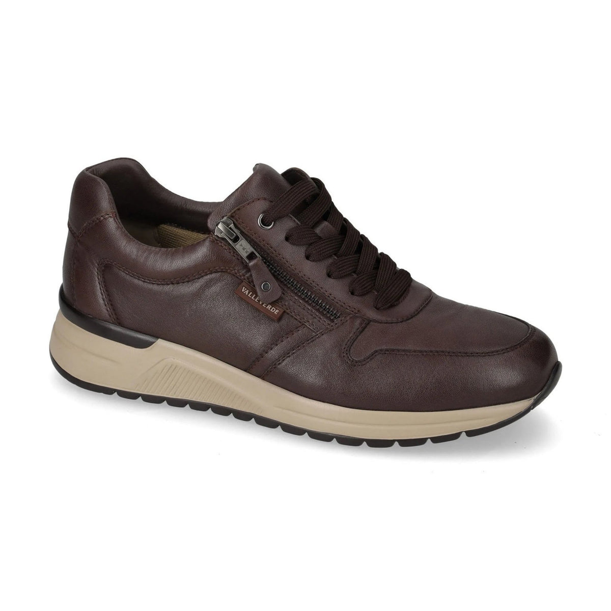 Sneaker valleverde con zip laterale