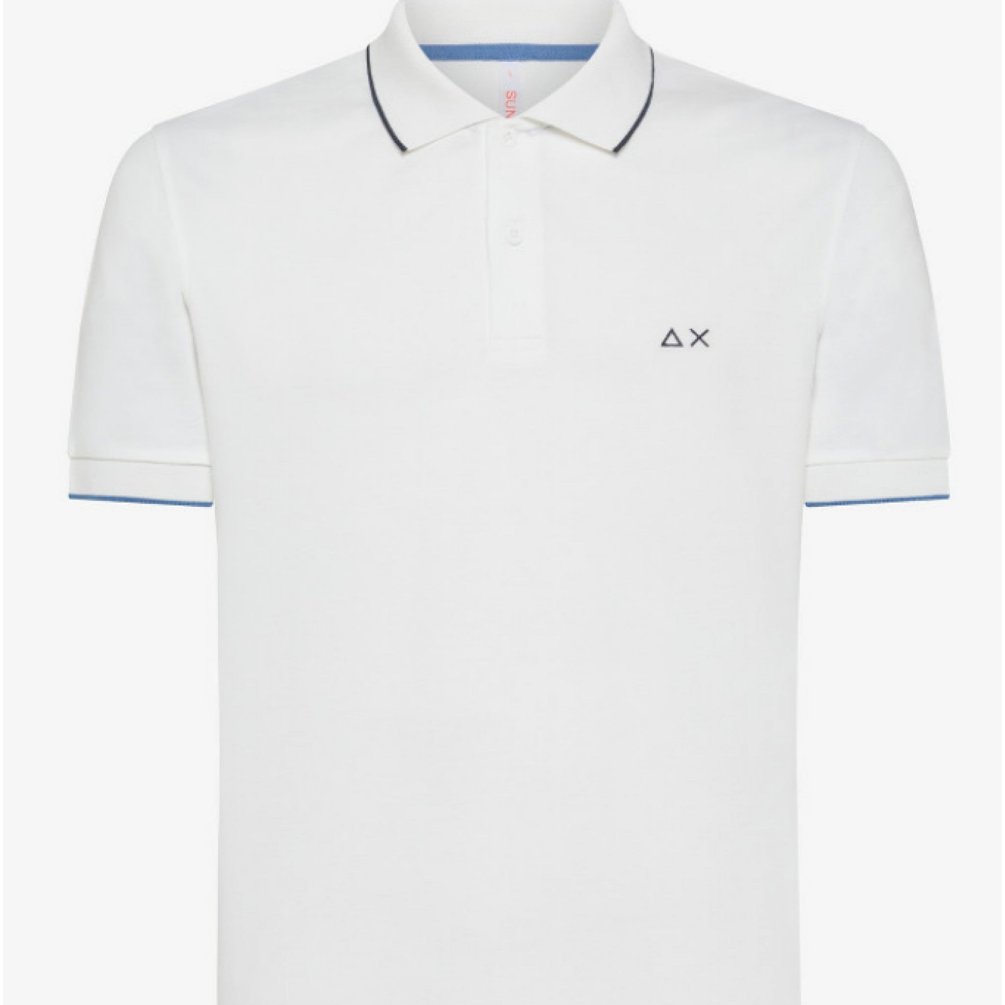 Sun 68 polo small stripe on collar
