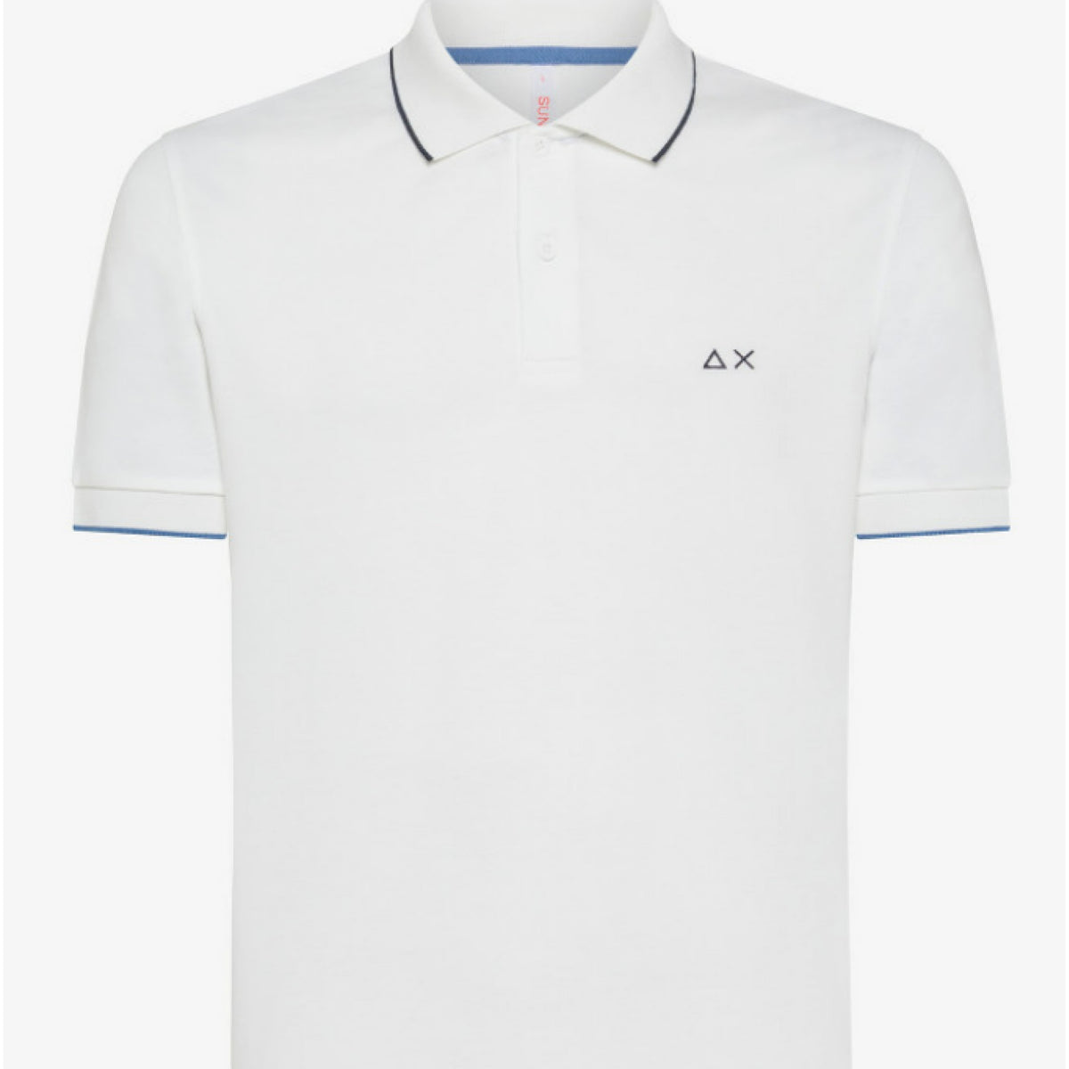 Sun 68 polo small stripe on collar