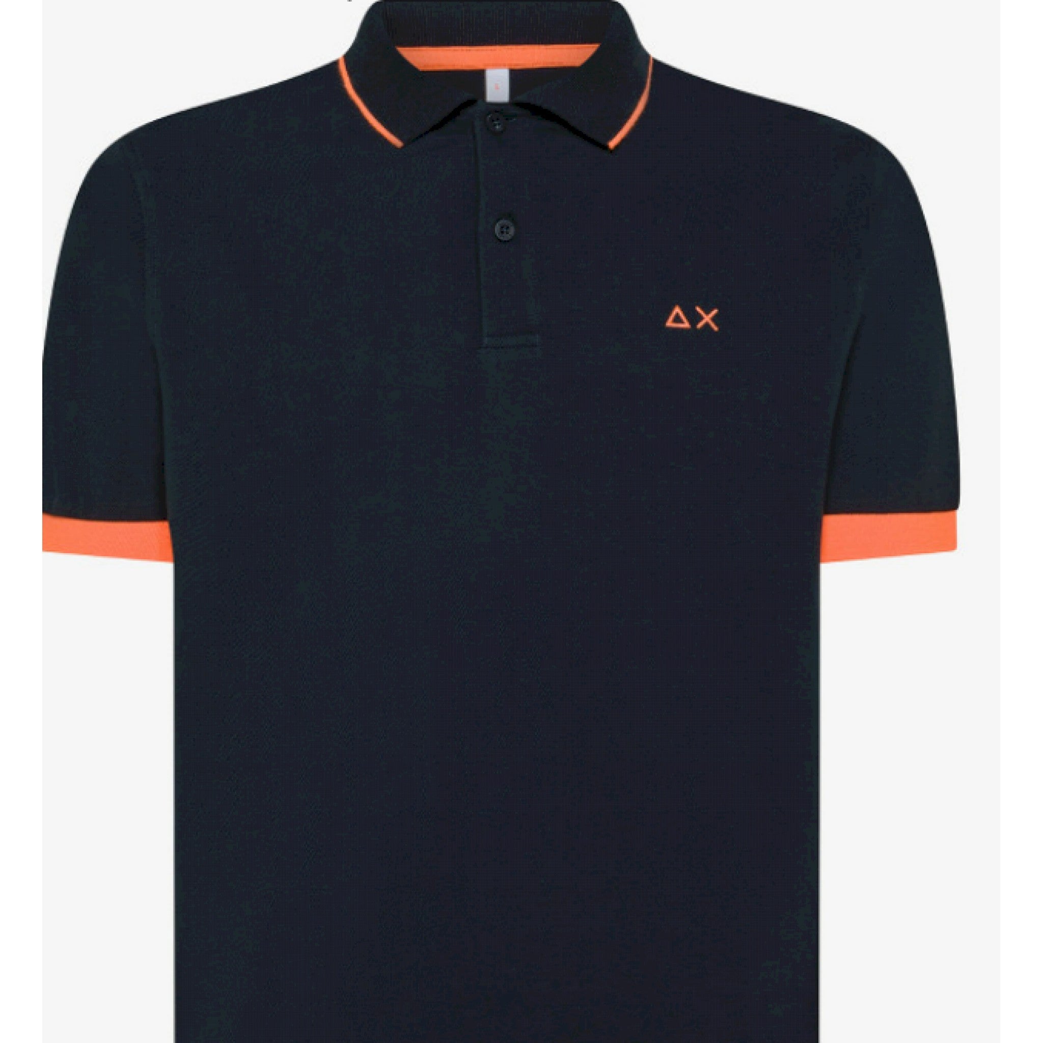 Sun 68 polo small stripe fluo