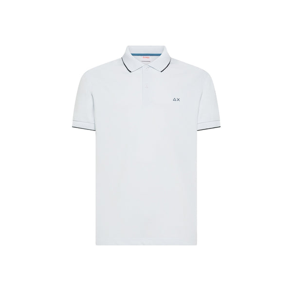 Polo small stripe on collar s/s
