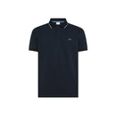 Polo small stripe on collar s/s