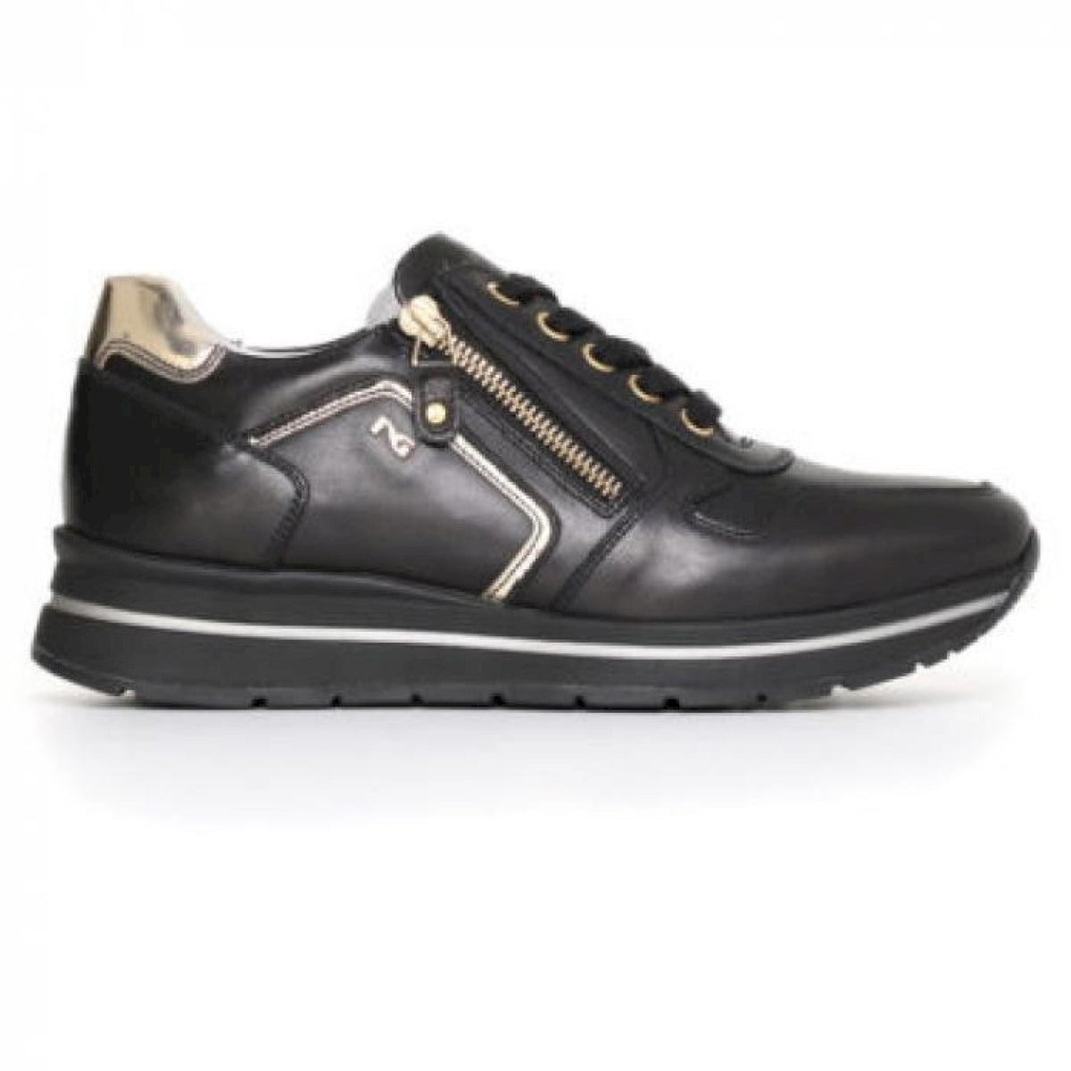 Sneakers lacci cerniera lato