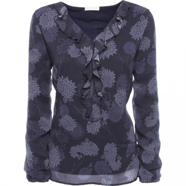 Maglia stampa floreale con rouge