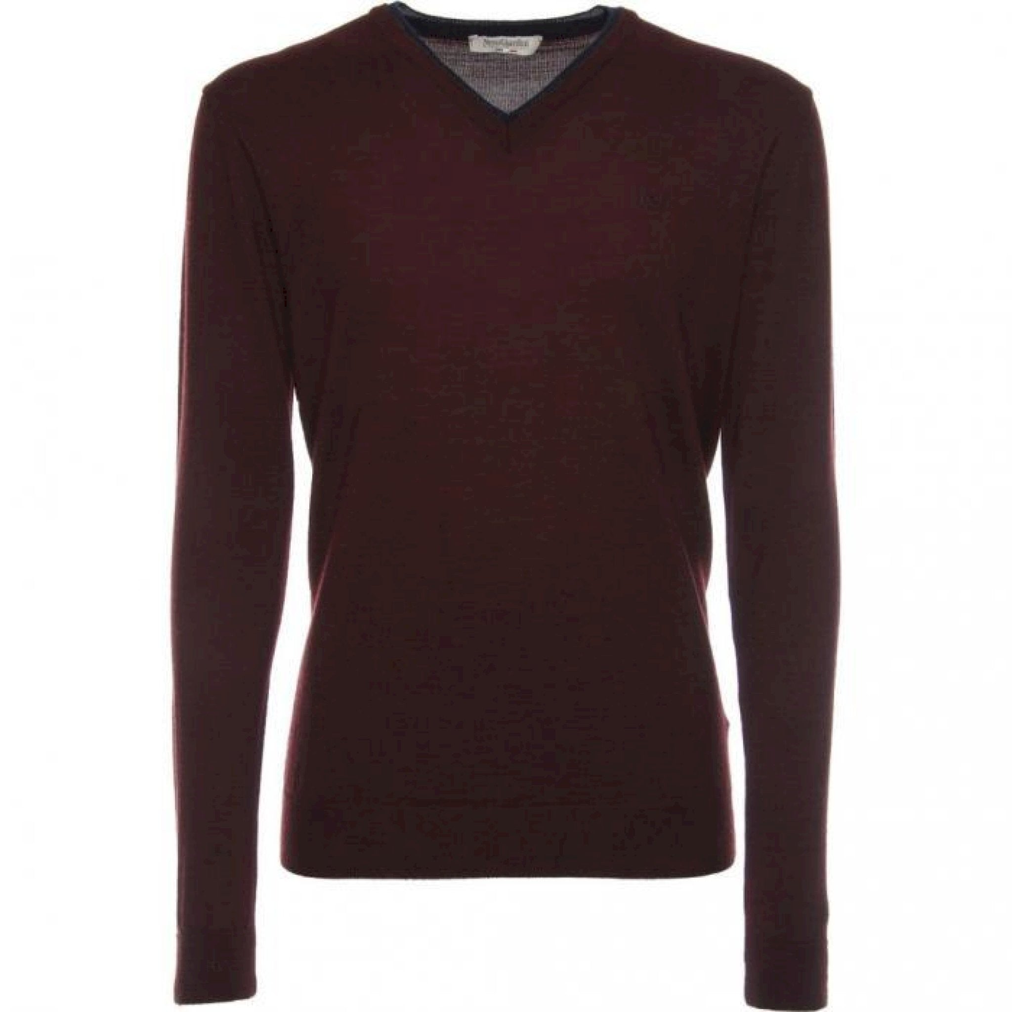 Maglione collo v mille righe
