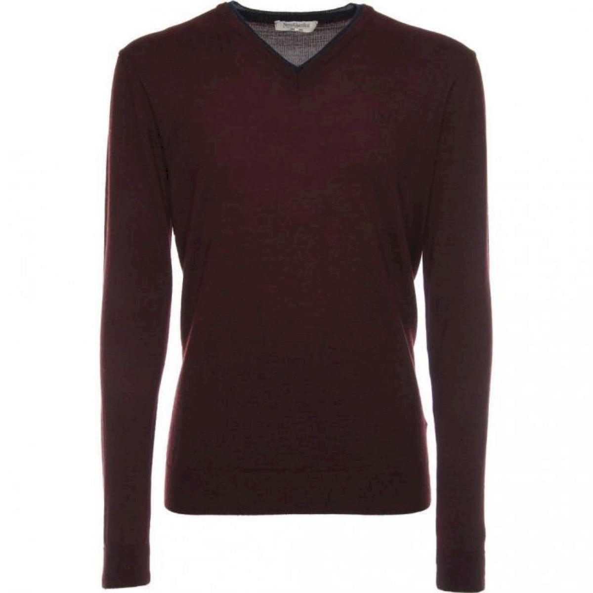 Maglione collo v mille righe