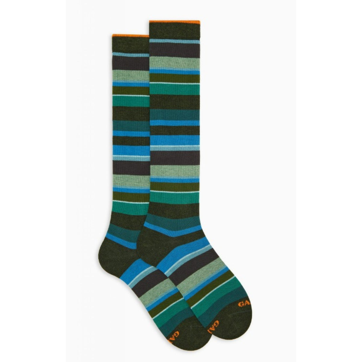 Gallo calze lunghe uomo cotone caldo righe multicolor