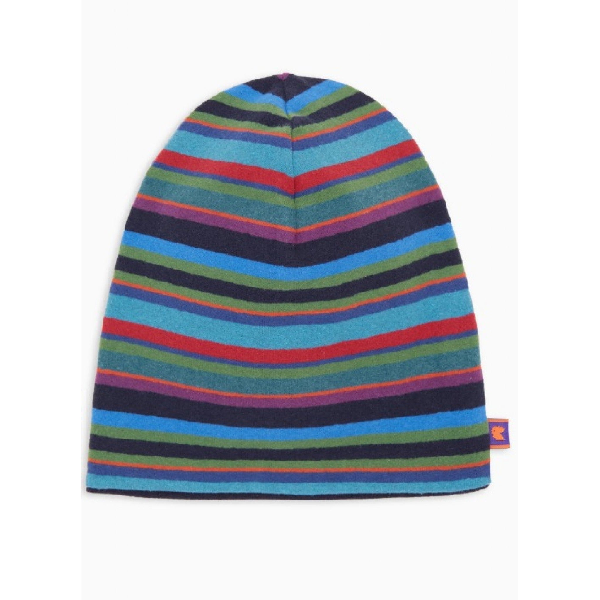 Gallo berretto reversibile unisex pile blu righe multicolor