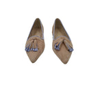 Mocassino con le nappine scamosciato bicolore t.2
