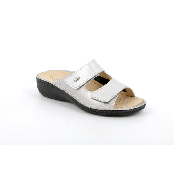 Ciabatta dara da donna in pelle e tessuto